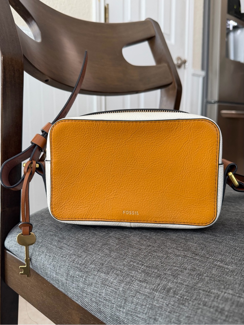 Fossil Billie Small Mustard Gold Crossbody